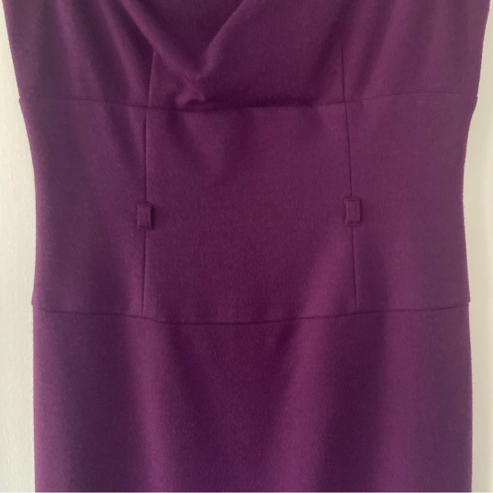 Adrianna Papell Black Halo Jackie O Purple Asymmetrical Sheath Dress - Picture 4 of 15